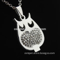 New stylish high quality stainless steel diamond OWL pendant necklace wholesale